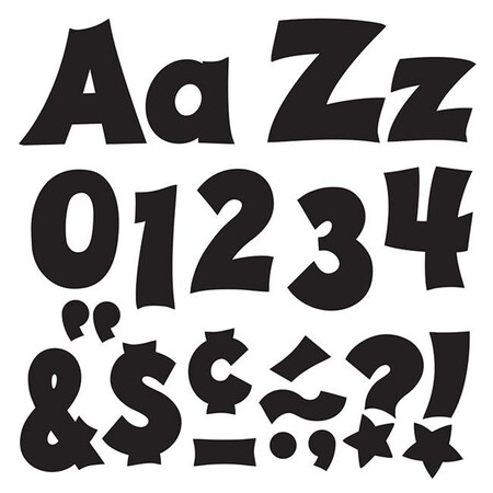 Trend Enterprises Trend Enterprises T-79802-3 Black 4 in. Combo Pack Uppercase Lowercase - Pack of 3 T-79802-3